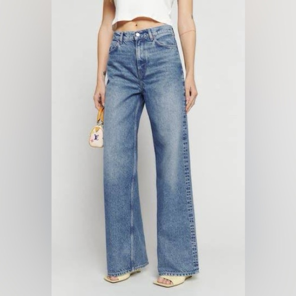 Reformation Cary High Rise Slouchy Wide Leg Jeans - 28
